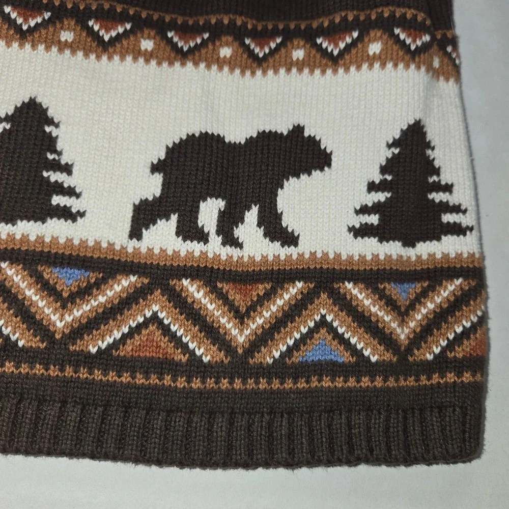 Gymboree Girls‎ Brown Bear Fair Isle Knit Sweater Dress 4T Montana Mountain